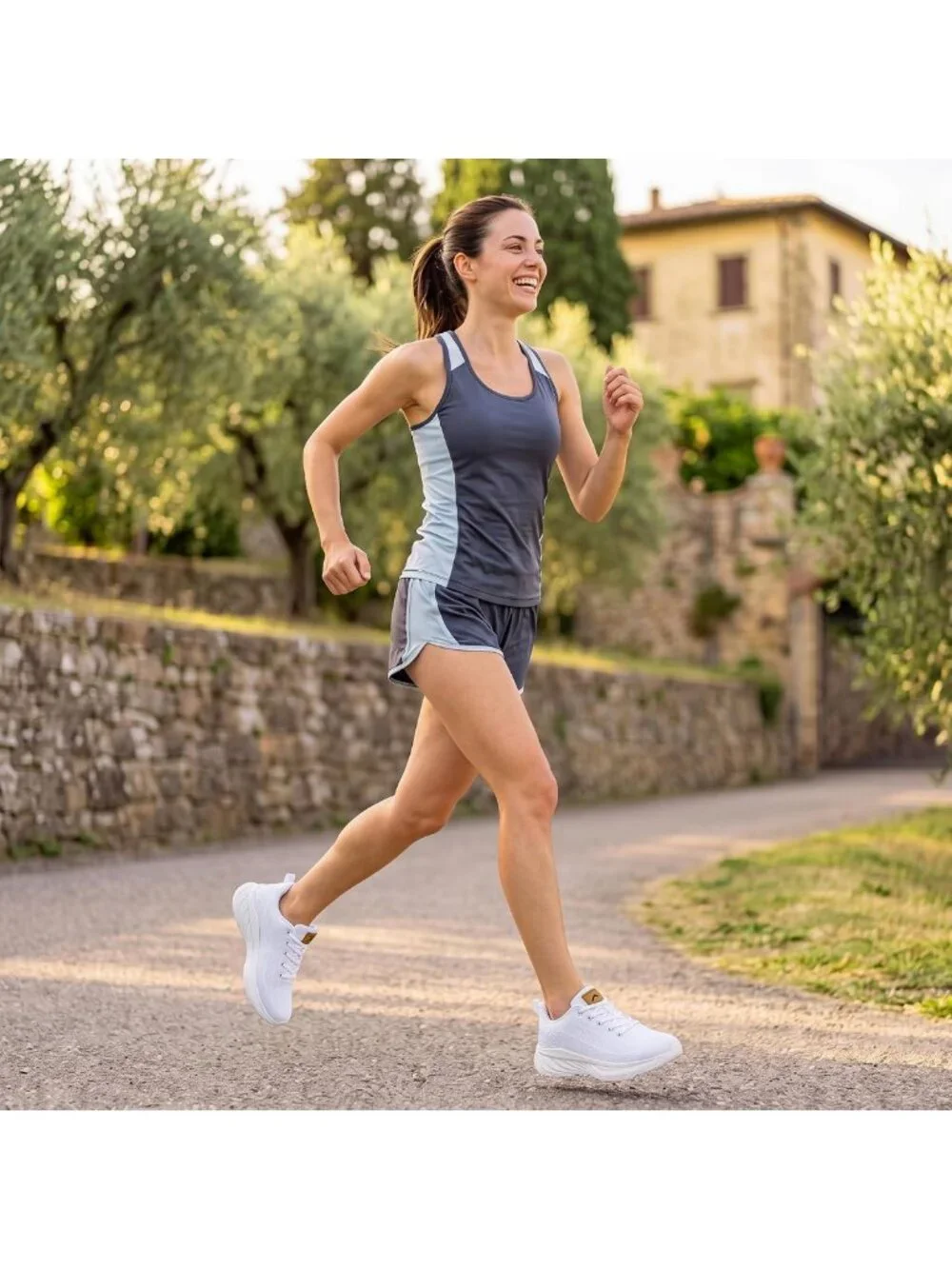 Comfortable Women's Walking Shoes - Breathable Knit Tennis Sneakers for All-Day